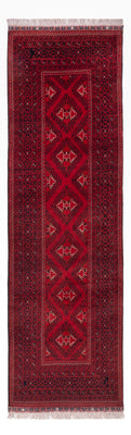 Tapis de couloir Tapis afghan - 283 x 82 cm - rouge