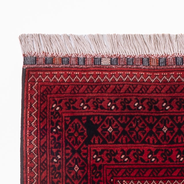 Tapis de couloir Tapis afghan - 283 x 82 cm - rouge
