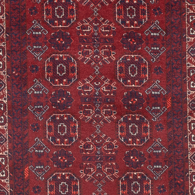 Tapis de couloir Tapis afghan - Boukhara - 285 x 82 cm - rouge