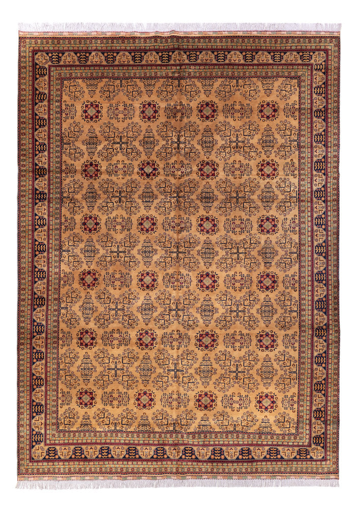 Tapis afghan - 390 x 290 cm - beige foncé
