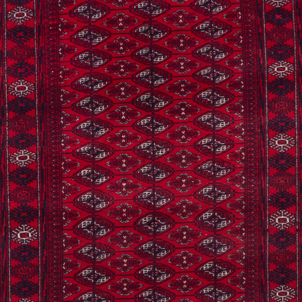 Tapis de couloir Tapis Turkaman - 396 x 87 cm - rouge