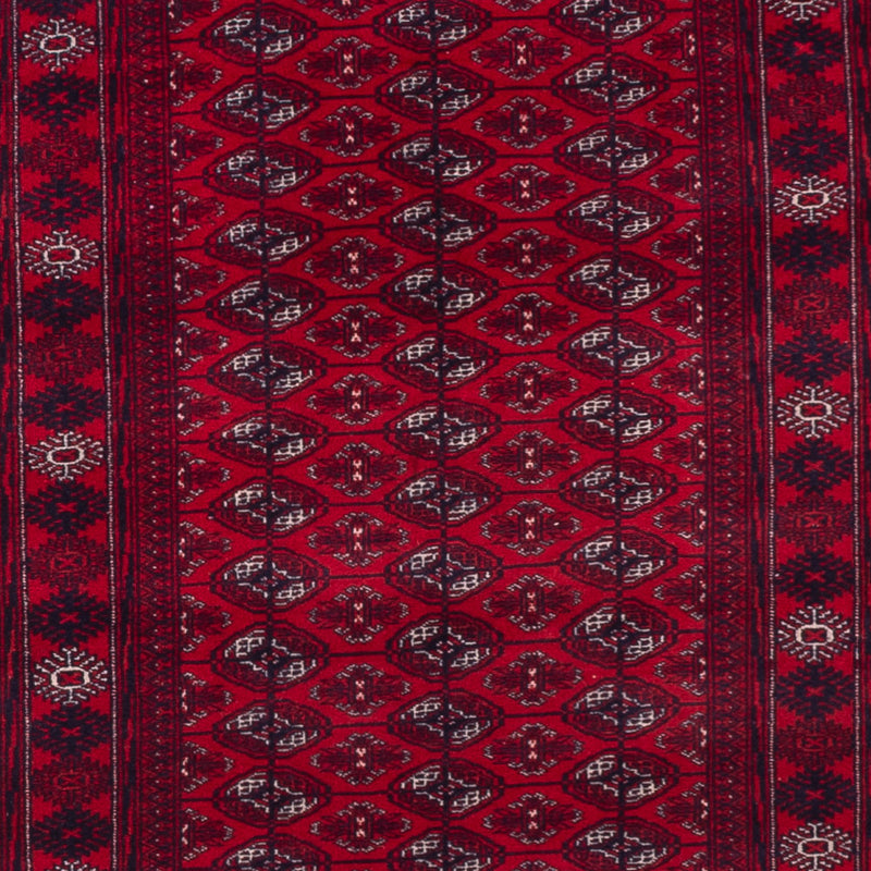 Tapis de couloir Tapis Turkaman - 396 x 87 cm - rouge