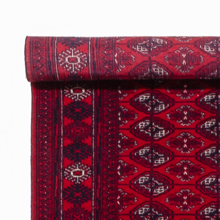 Tapis de couloir Tapis Turkaman - 396 x 87 cm - rouge