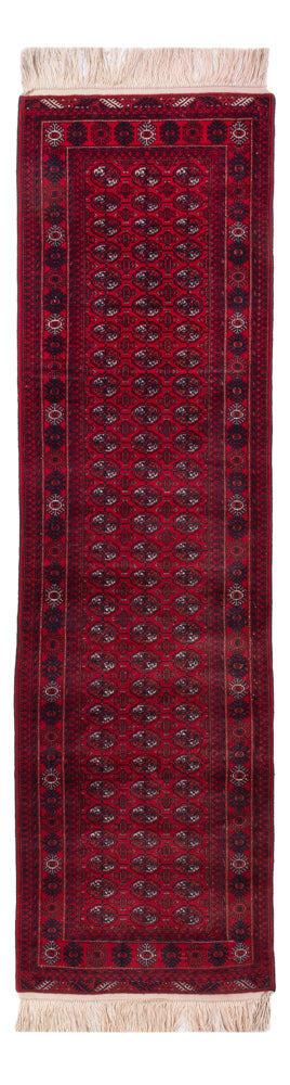 Tapis de couloir Tapis afghan - Boukhara - 294 x 84 cm - rouge