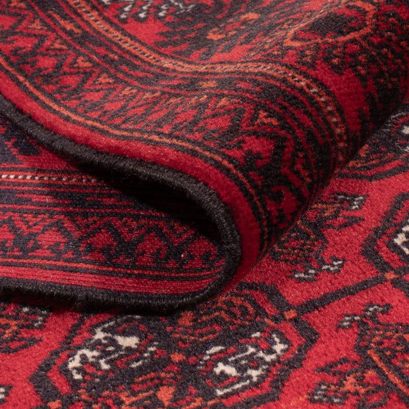 Tapis de couloir Tapis afghan - Boukhara - 294 x 84 cm - rouge