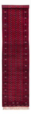 Tapis de couloir Tapis afghan - Boukhara - 397 x 86 cm - rouge
