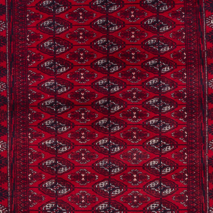 Tapis de couloir Tapis afghan - Boukhara - 397 x 86 cm - rouge