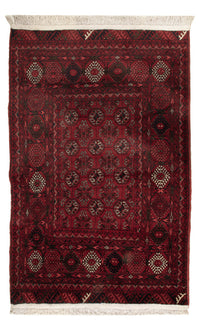 Tapis afghan - 119 x 77 cm - rouge foncé