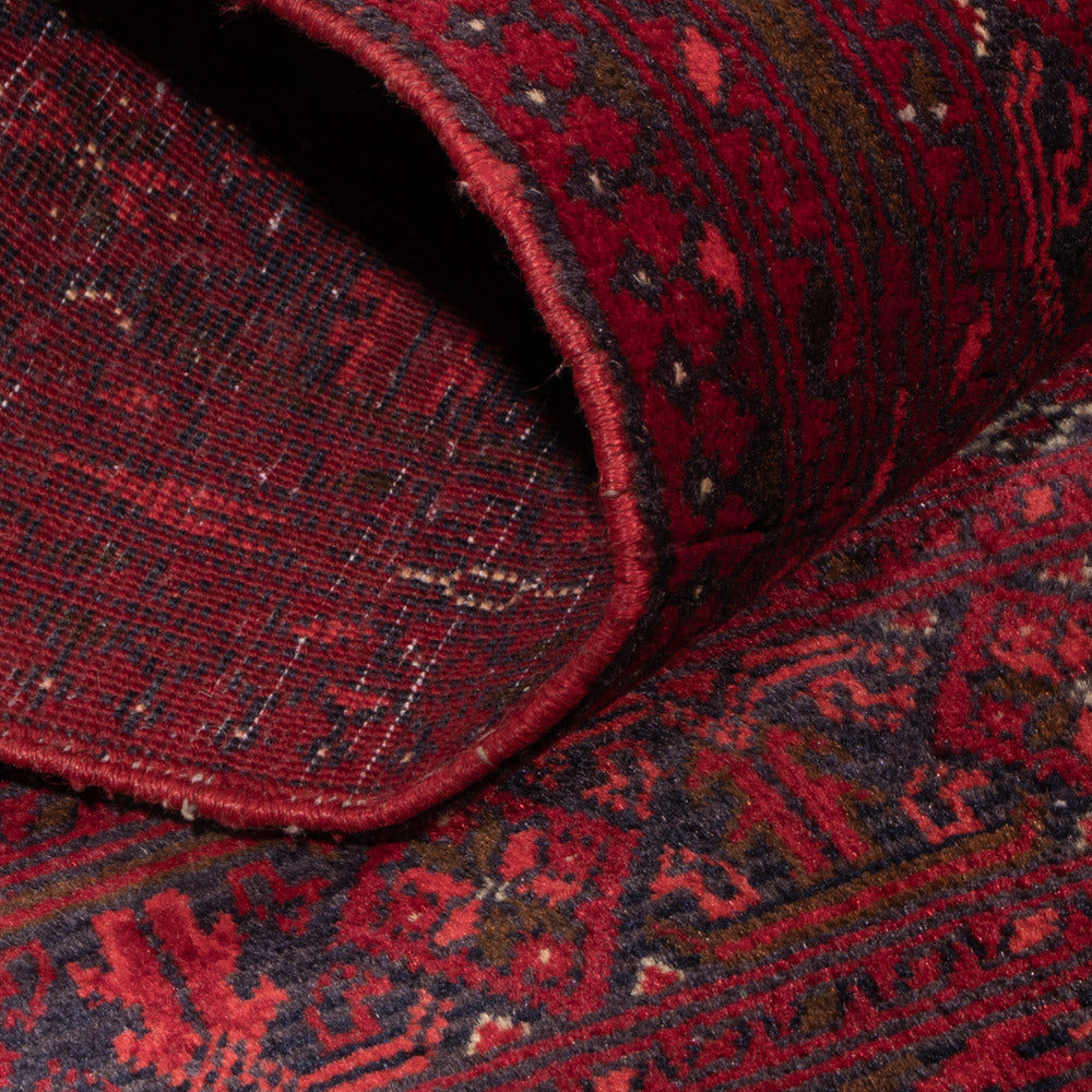 Tapis afghan - 118 x 57 cm - rouge foncé