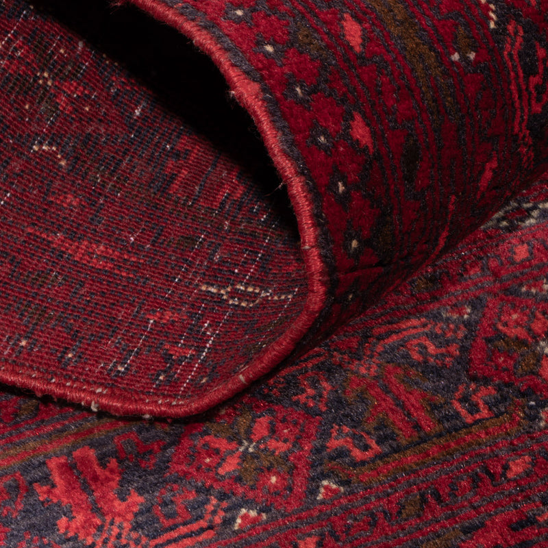 Tapis afghan - 118 x 57 cm - rouge foncé