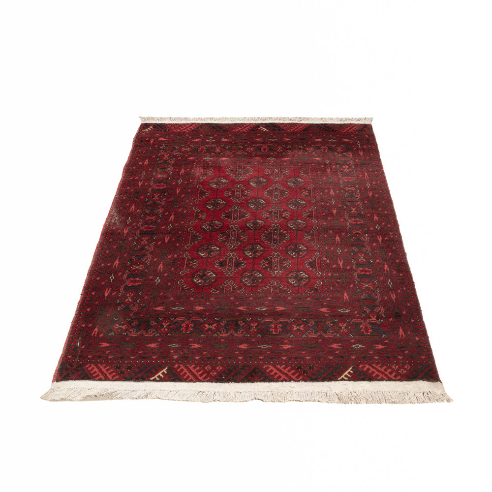 Tapis afghan - 118 x 57 cm - rouge foncé