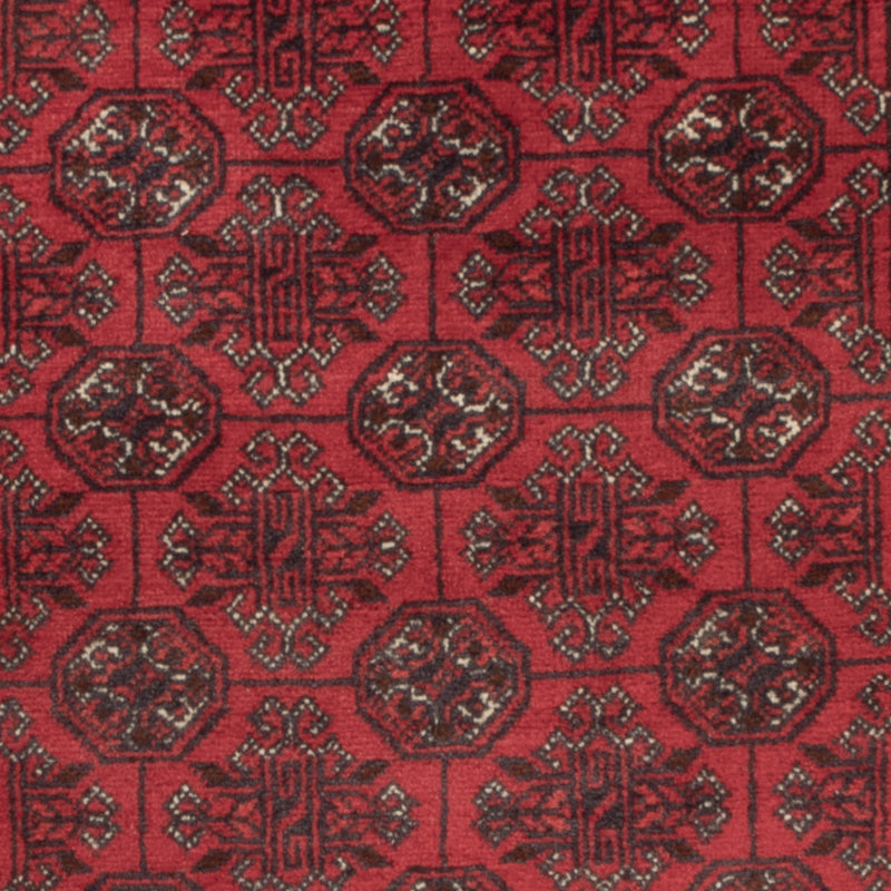 Tapis afghan - Boukhara - 122 x 70 cm - rouge foncé