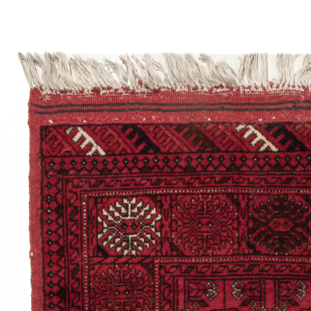 Tapis afghan - Boukhara - 122 x 70 cm - rouge foncé