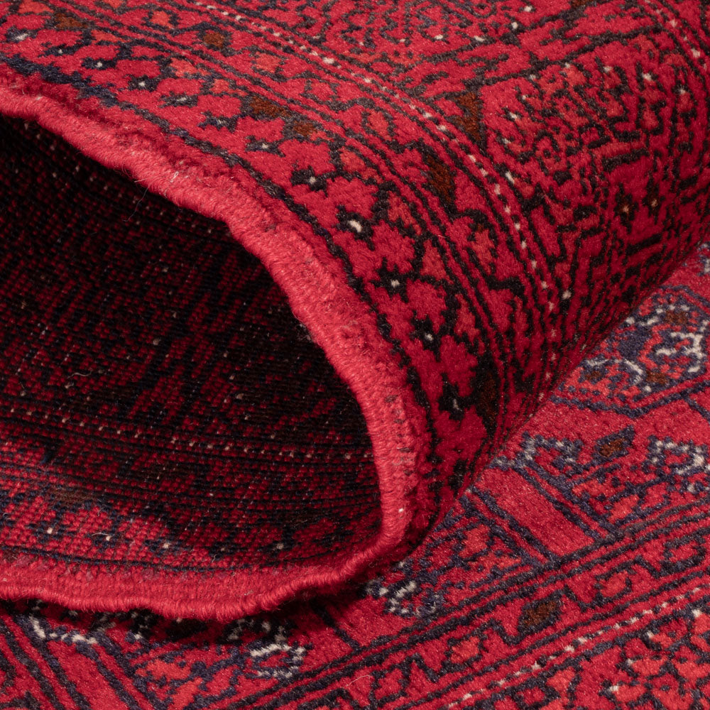 Tapis afghan - Boukhara - 122 x 70 cm - rouge foncé