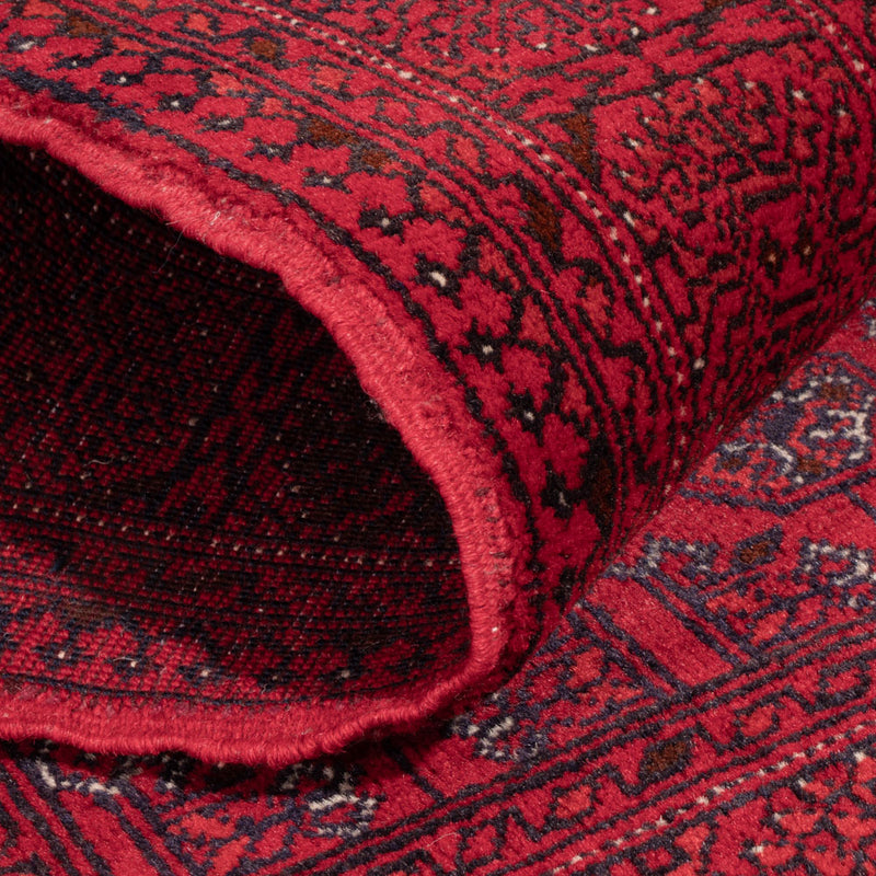 Tapis afghan - Boukhara - 122 x 70 cm - rouge foncé