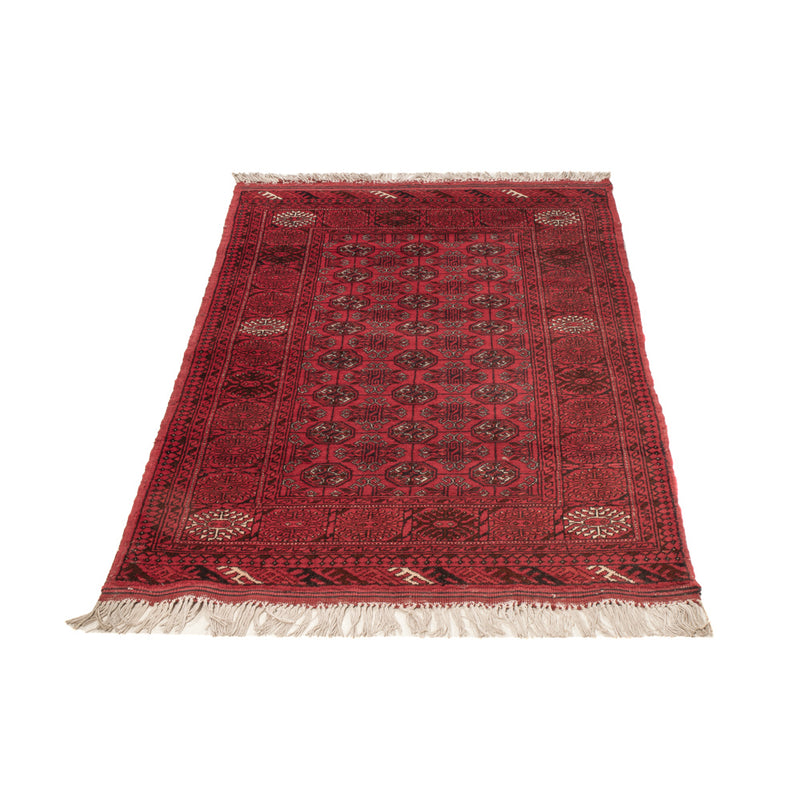 Tapis afghan - Boukhara - 122 x 70 cm - rouge foncé