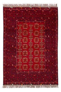 Tapis afghan - Boukhara - 147 x 104 cm - rouge