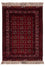 Tapis afghan - Boukhara - 140 x 102 cm - rouge foncé