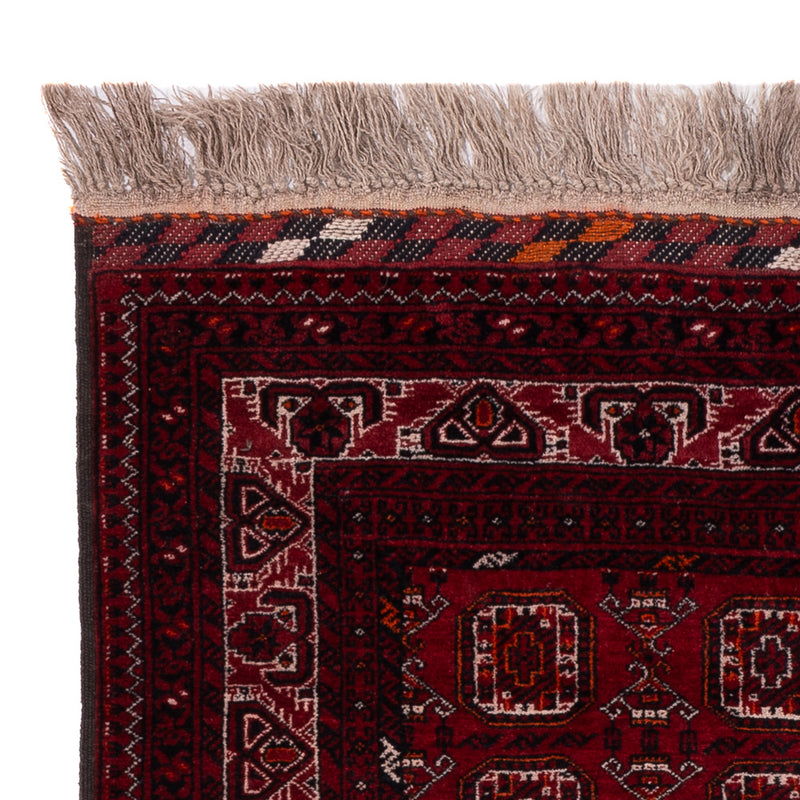 Tapis afghan - Boukhara - 140 x 102 cm - rouge foncé