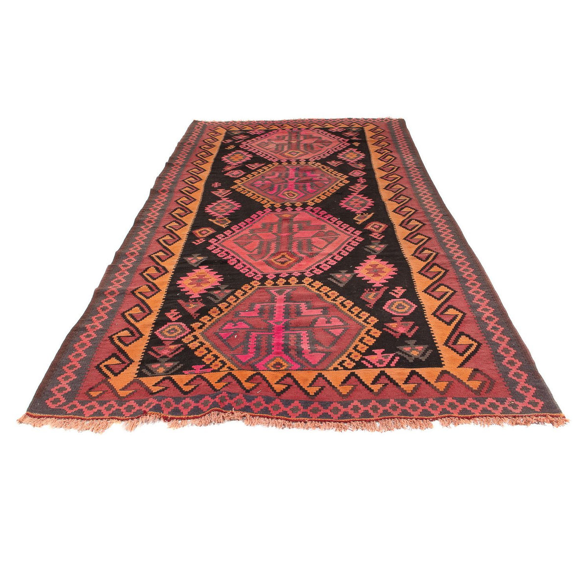 Tapis de couloir Tapis Kelim - Vieux - 330 x 160 cm - multicolore