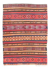 Tapis Kelim - Vieux - 210 x 150 cm - multicolore