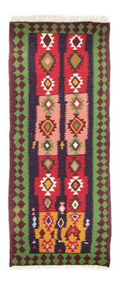 Tapis de couloir Tapis Kelim - Vieux - 275 x 110 cm - multicolore