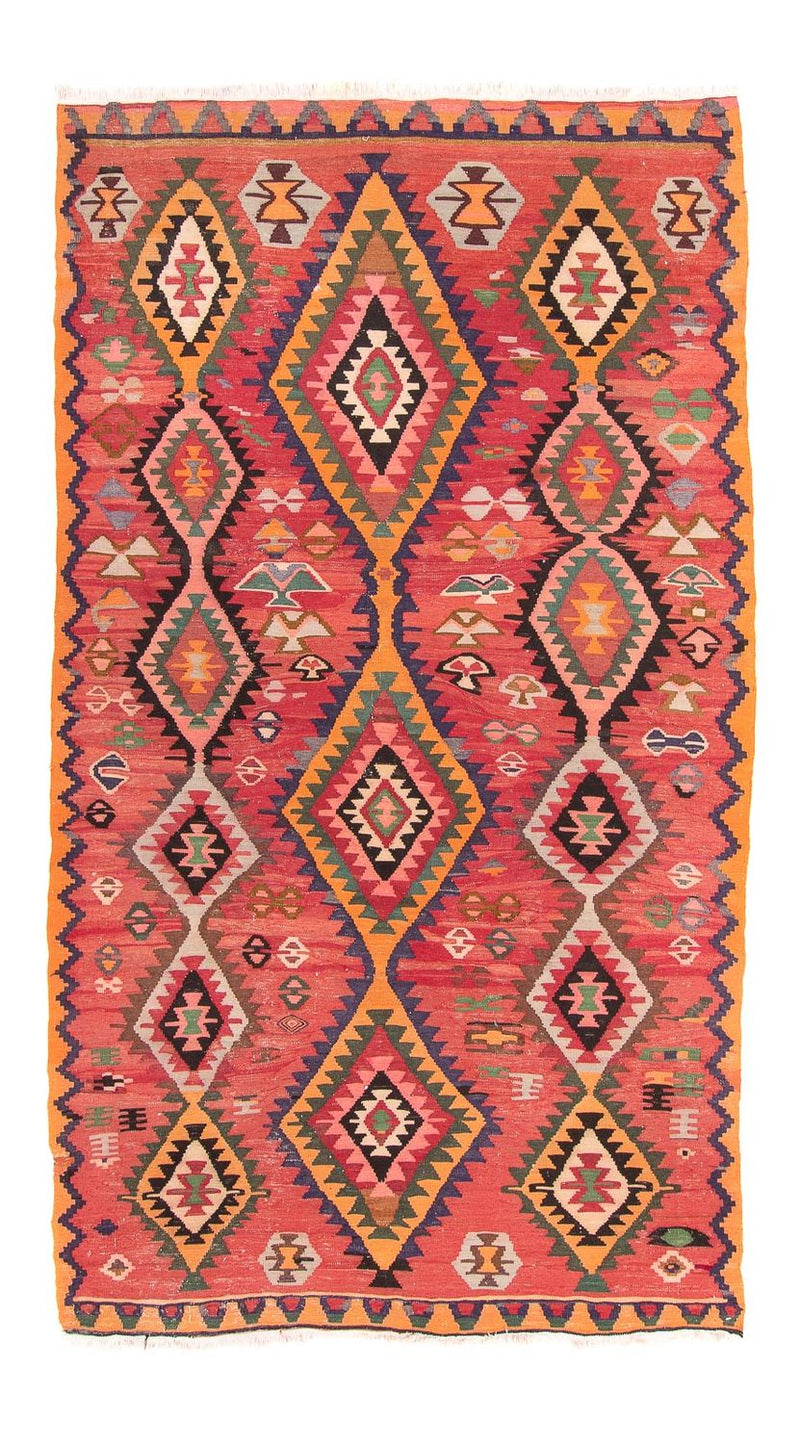 Tapis de couloir Tapis Kelim - Vieux - 310 x 165 cm - multicolore