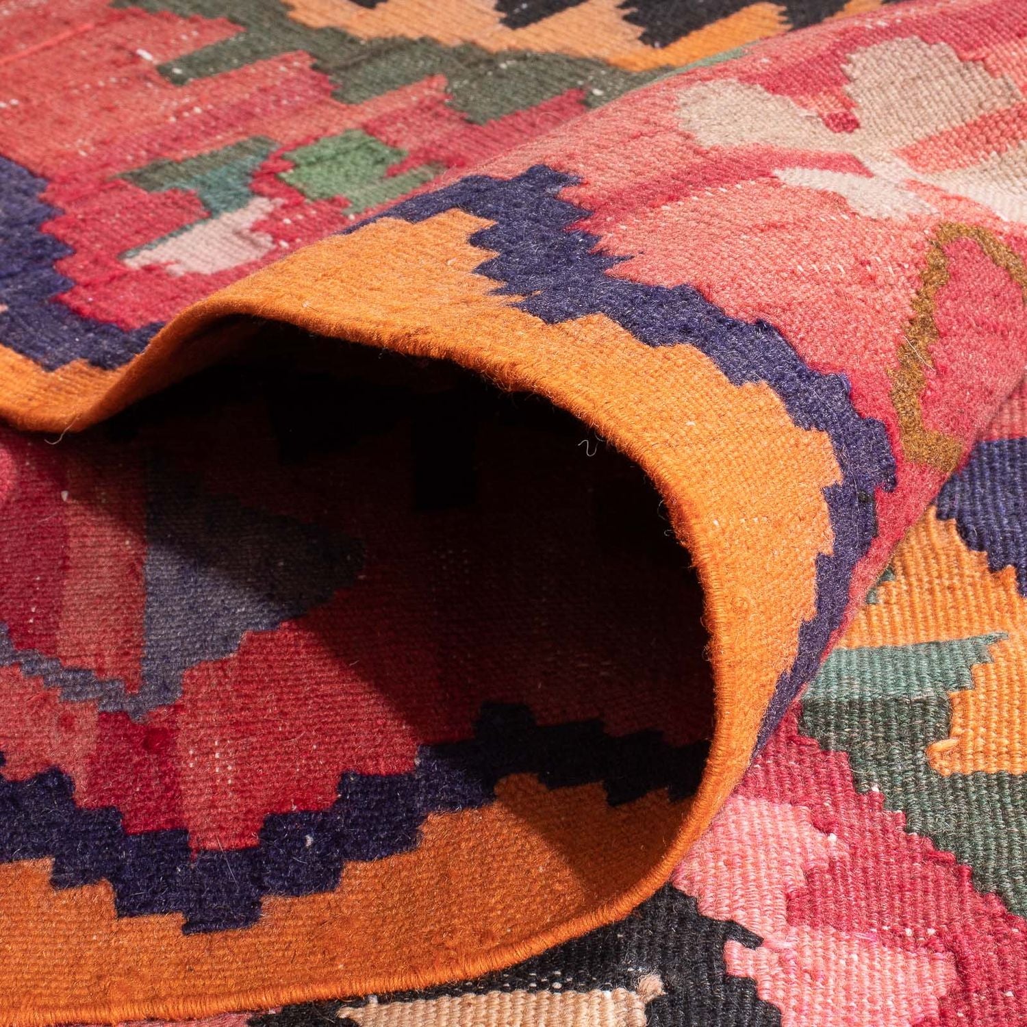 Tapis de couloir Tapis Kelim - Vieux - 310 x 165 cm - multicolore