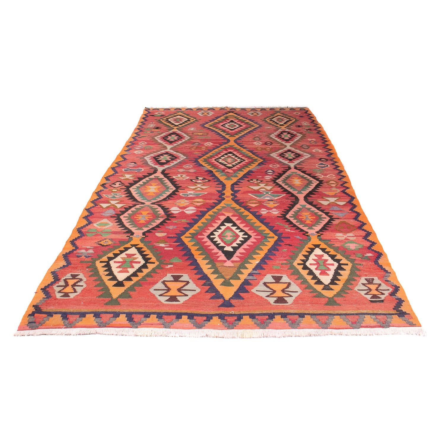 Tapis de couloir Tapis Kelim - Vieux - 310 x 165 cm - multicolore