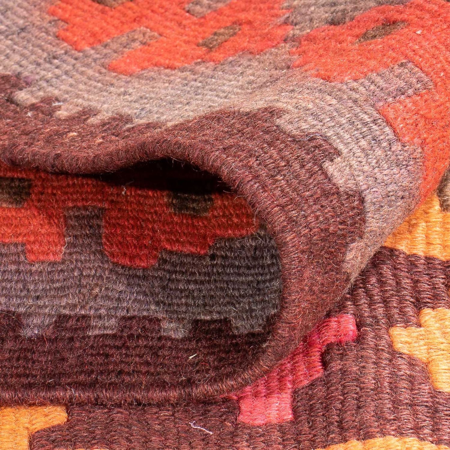 Tapis de couloir Tapis Kelim - Vieux - 330 x 150 cm - multicolore