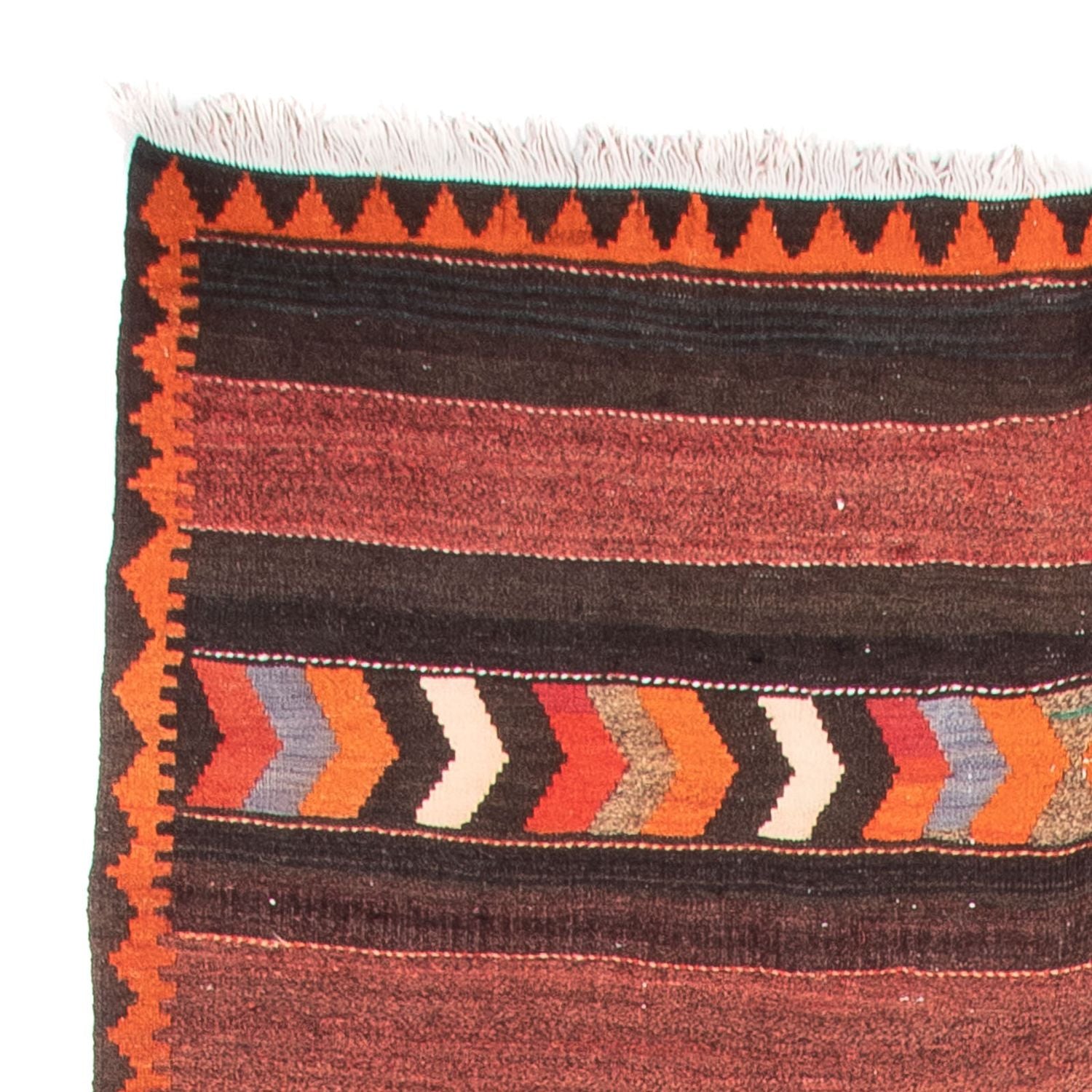 Tapis de couloir Tapis Kelim - Vieux - 433 x 160 cm - multicolore