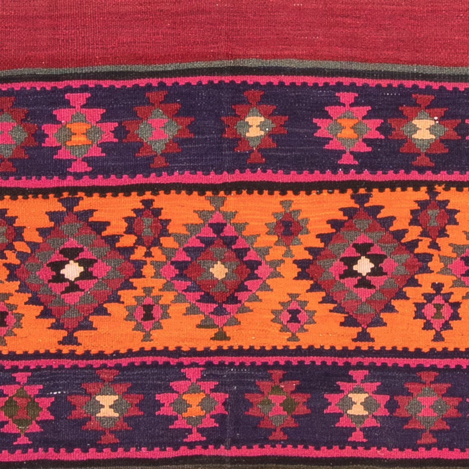 Tapis de couloir Tapis Kelim - Vieux - 395 x 160 cm - multicolore