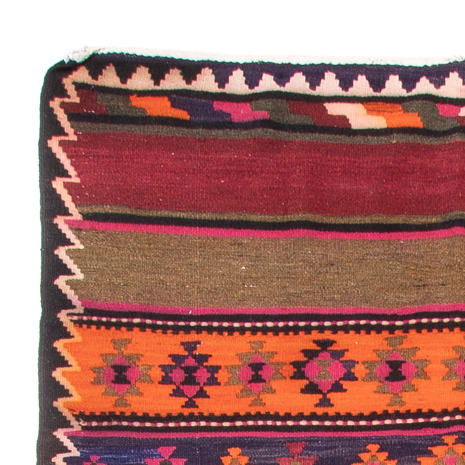 Tapis de couloir Tapis Kelim - Vieux - 395 x 160 cm - multicolore