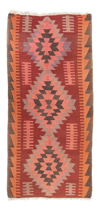 Tapis de couloir Tapis Kelim - Vieux - 270 x 110 cm - multicolore