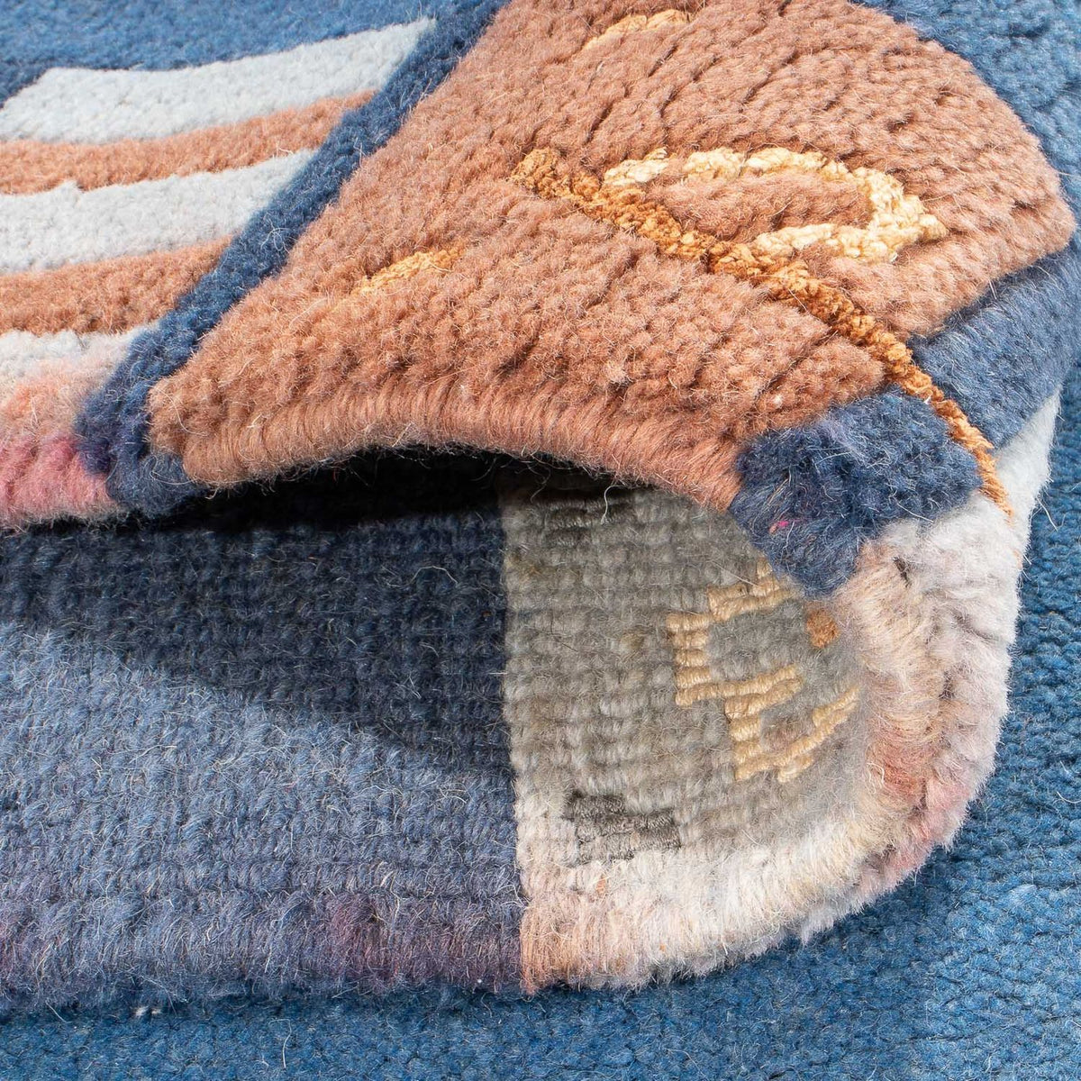 Tapis Népalais - 160 x 90 cm - bleu