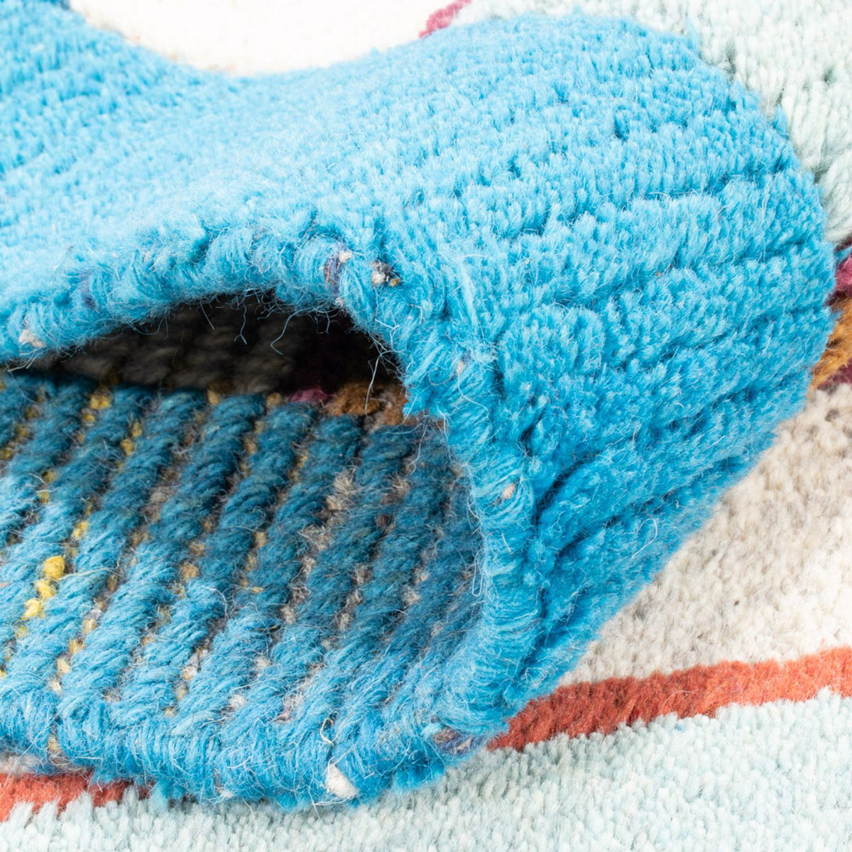 Tapis Népalais - 140 x 70 cm - turquoise