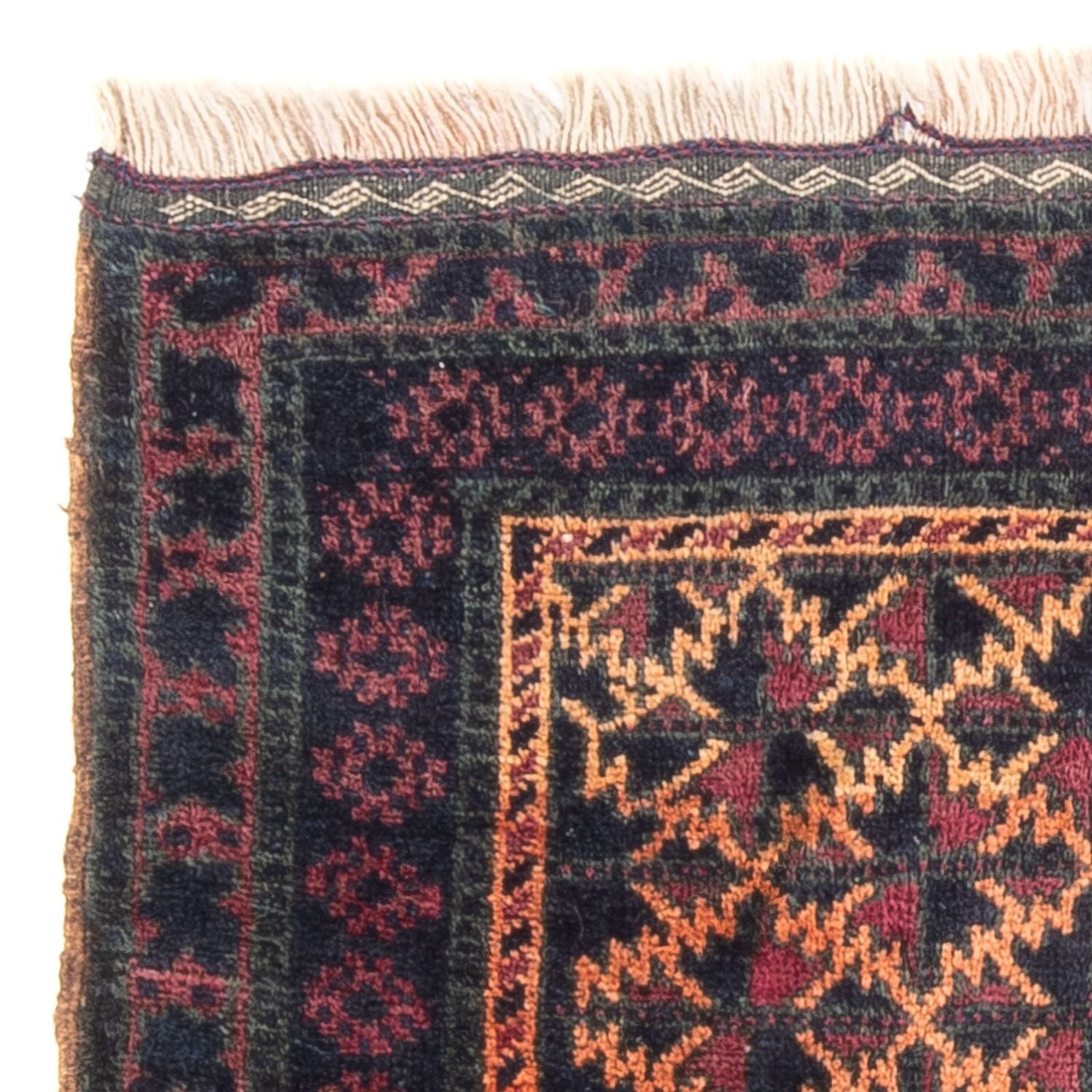 Tapis Belutsch carré  - 70 x 60 cm - multicolore