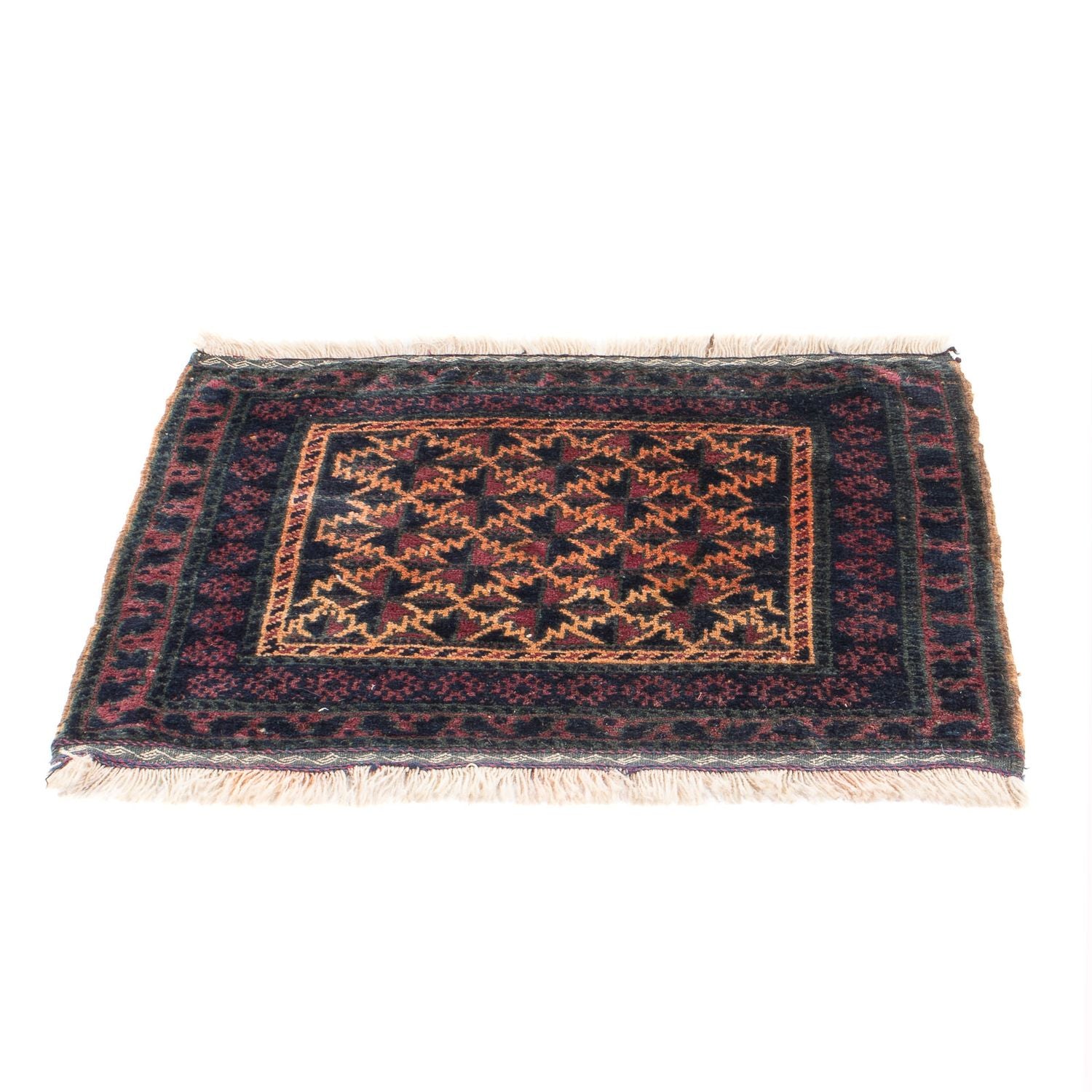 Tapis Belutsch carré  - 70 x 60 cm - multicolore