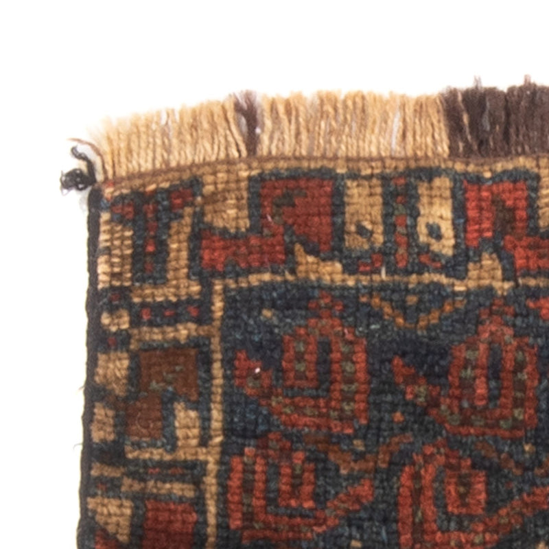 Tapis afghan carré  - 32 x 20 cm - multicolore