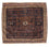 Tapis afghan carré  - 80 x 80 cm - marron