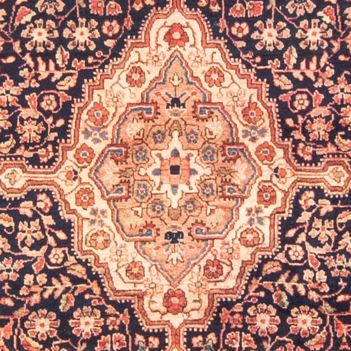 Tapis persan - Nomadic - 146 x 103 cm - bleu foncé