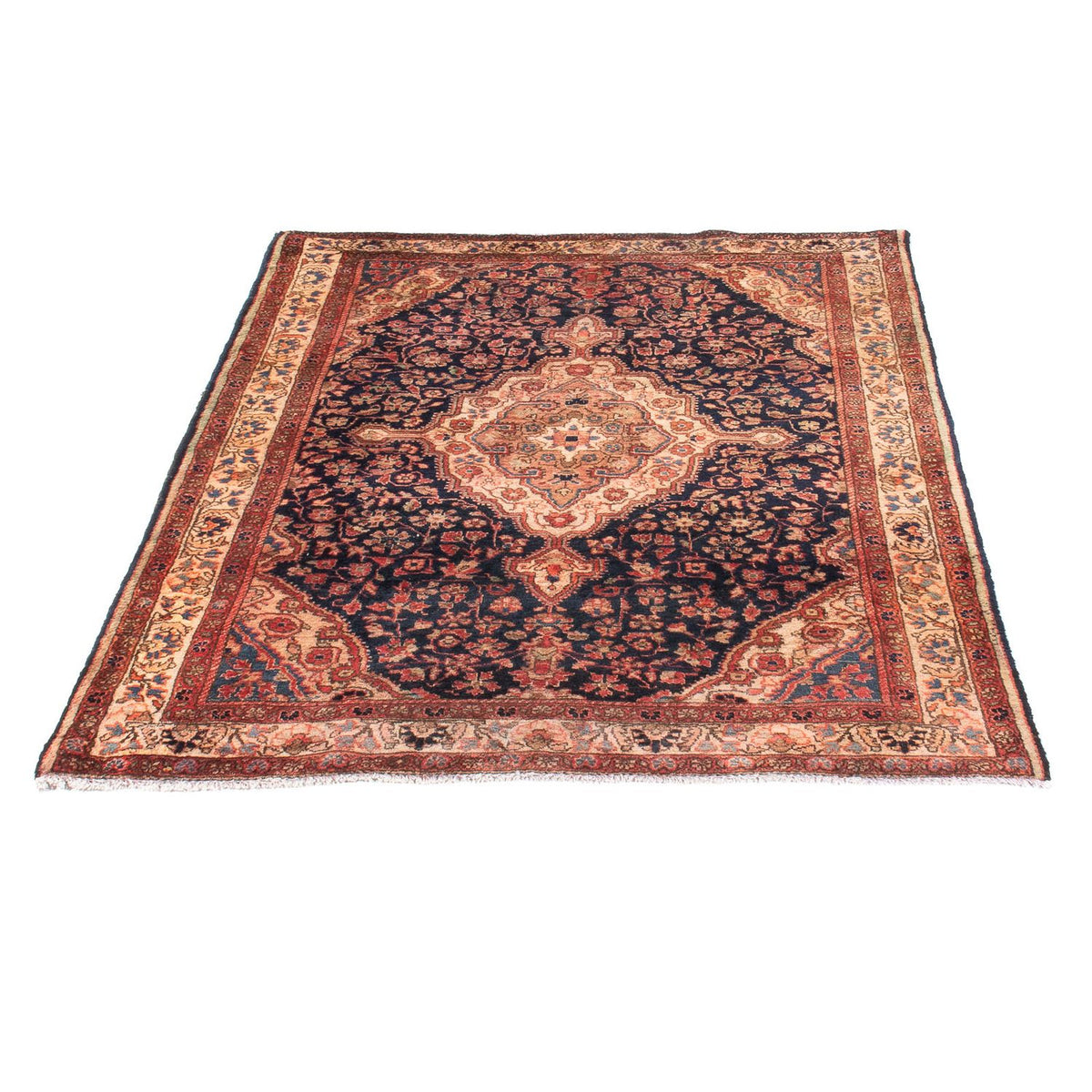 Tapis persan - Nomadic - 146 x 103 cm - bleu foncé