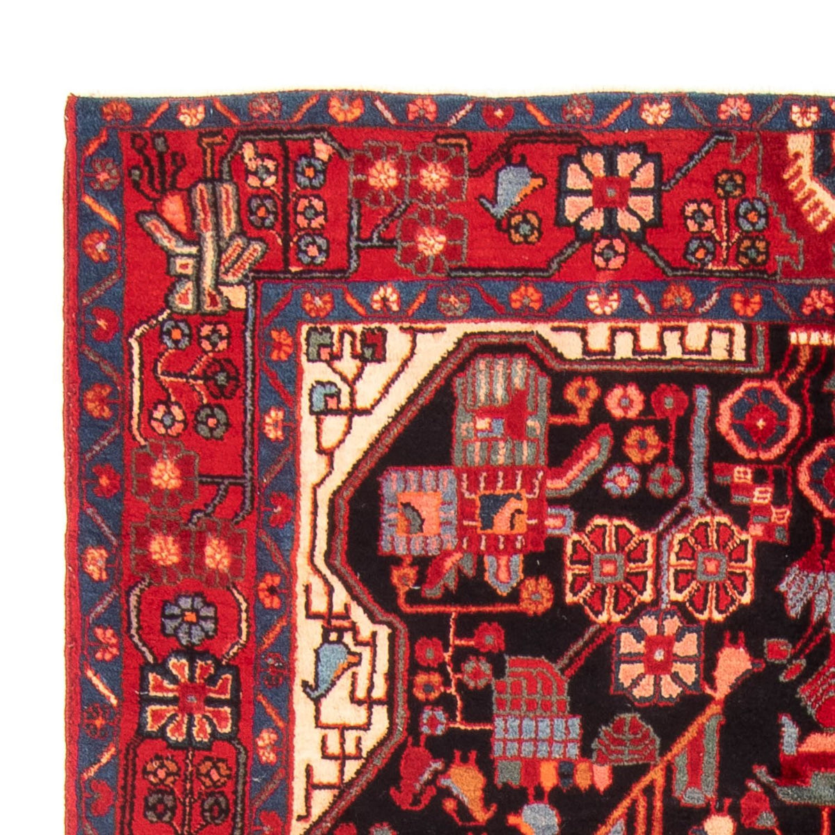 Tapis de couloir Tapis persan - Nomadic - 287 x 154 cm - bleu foncé