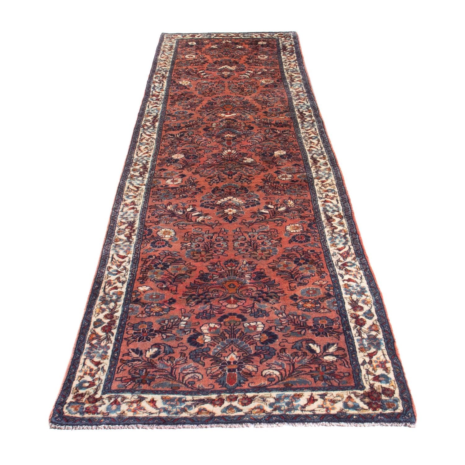 Tapis de couloir Tapis persan - Classique - 301 x 81 cm - saumon