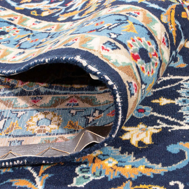 Tapis persan - Keshan - 390 x 300 cm - bleu foncé