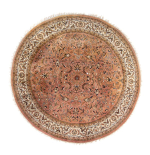 Tapis oriental - Indus ronde  - 245 x 245 cm - saumon