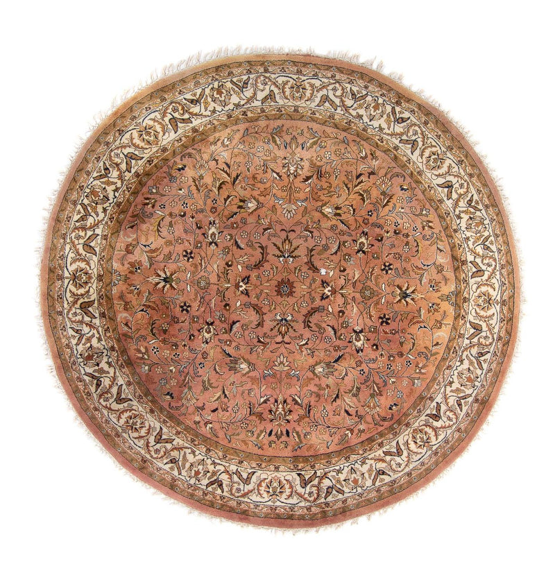 Tapis oriental - Indus ronde  - 245 x 245 cm - saumon