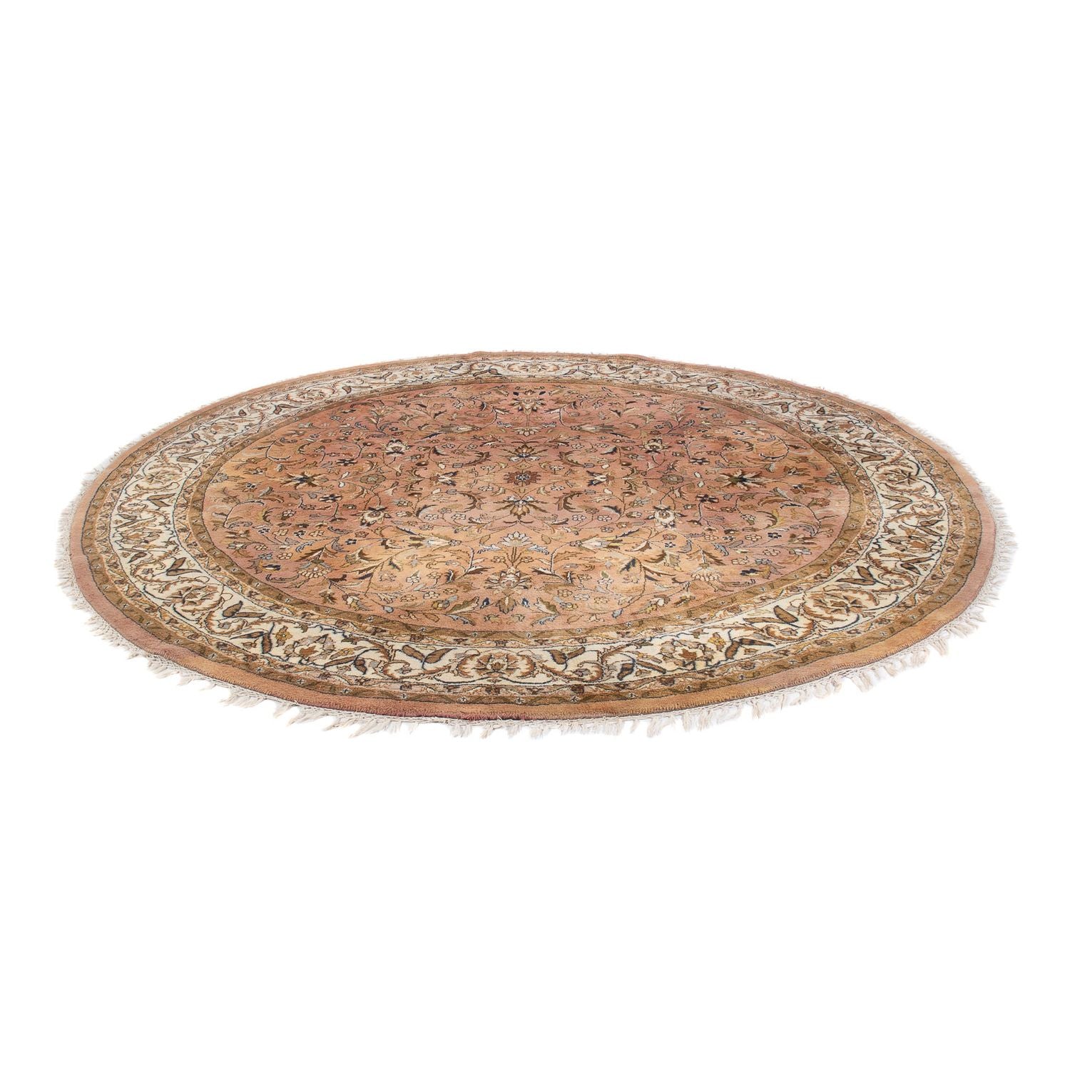 Tapis oriental - Indus ronde  - 245 x 245 cm - saumon