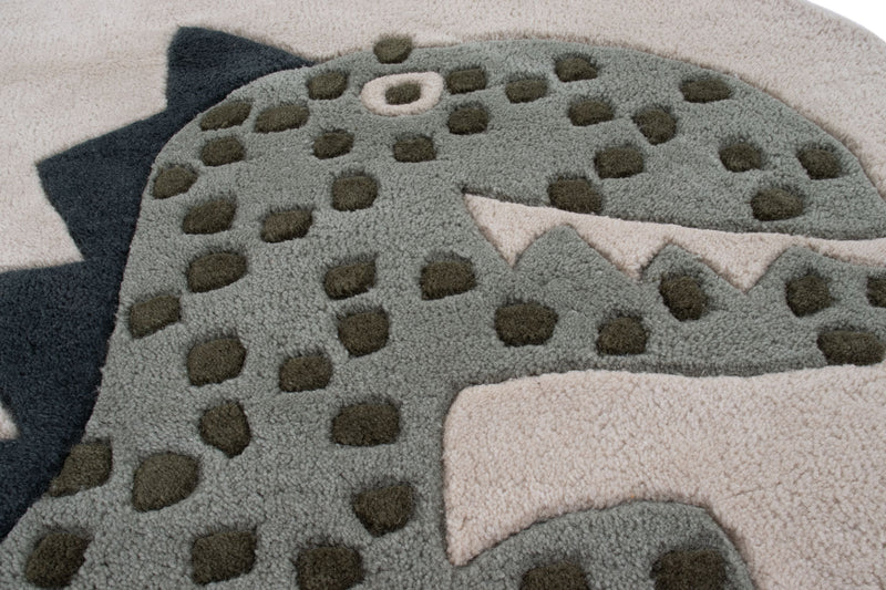 Dinosaure Tapis Enfant Rond