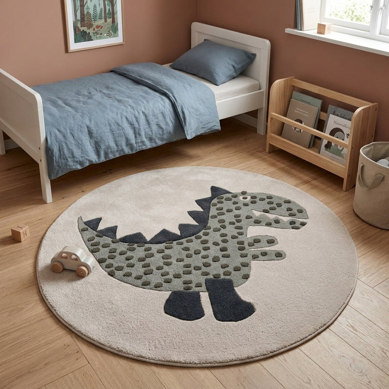 Dinosaure Tapis Enfant Rond